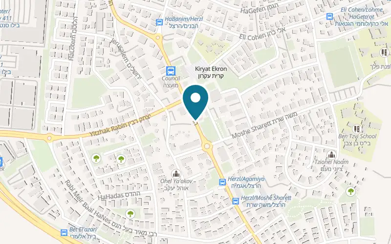 מפה: קרייזי ביף בהרצל 34, קריית עקרון