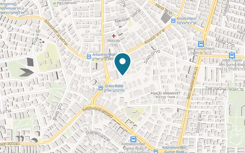 Map showing CrossFit Panda Givatayim at 19 Sirkin Street, Givatayim