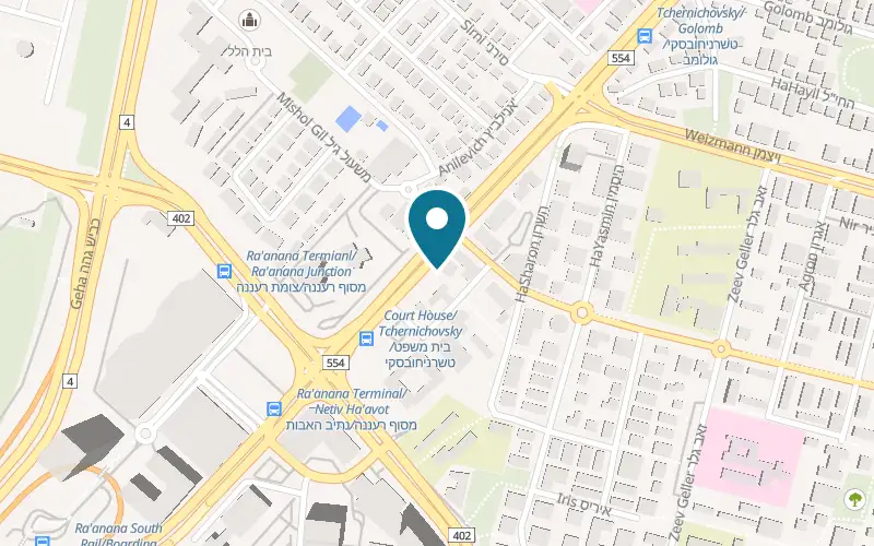 Map showing Denver at 14 Tchernichovsky Street, Kfar Saba