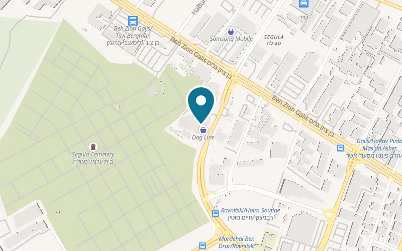 Map showing Dogline at 6 Rabanitzky Street, Petah Tikva