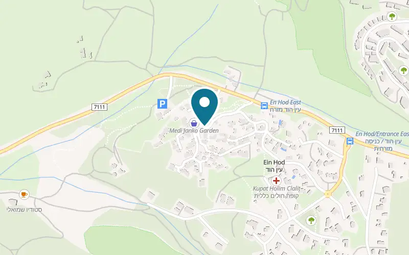 Map showing Dona Rosa at Ein Hod Artists' Village, Ein Hod