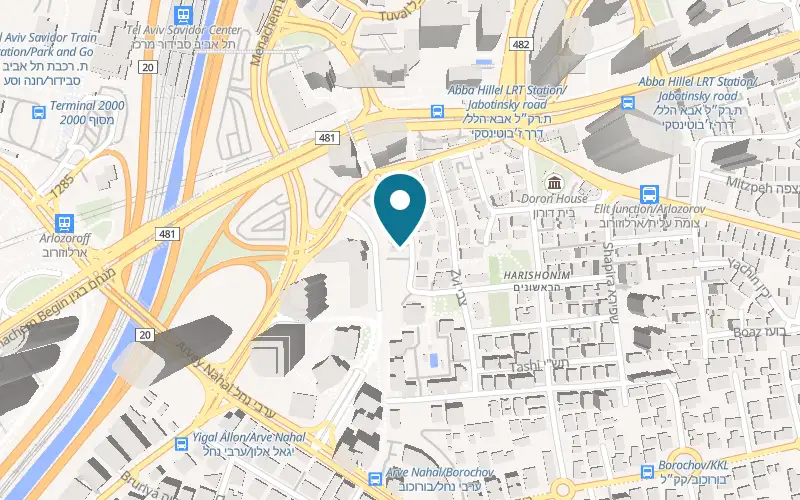 Map showing Dr. Avi Petcho Veterinary Hospital at 10 Dov Friedman Street, Ramat Gan