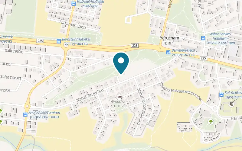Map showing Eruham at 22 Nahal Ye'elim Street, Yeruham