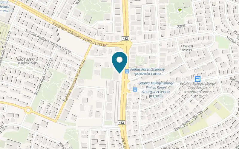 Map showing FaceClub at 65 Pinhas Rozen Street, Tel Aviv-Yafo
