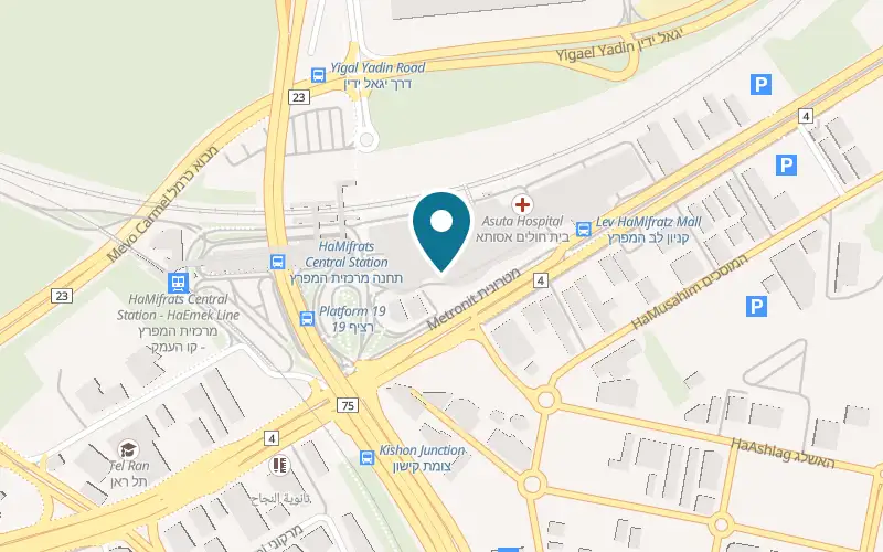 Map showing Frangelico at Cinemall, Lev HaMifratz, 55 HaHistadrut Avenue, Haifa