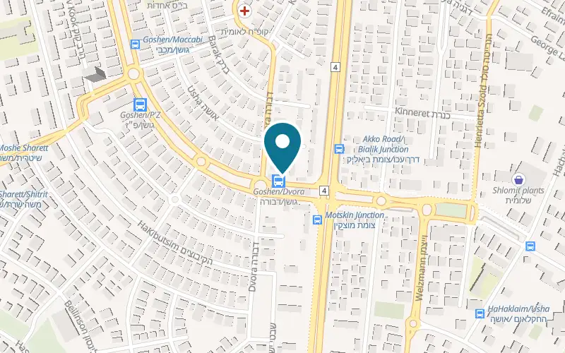 Map showing Funky at 2 Moshe Goshen Boulevard, Kiryat Motzkin