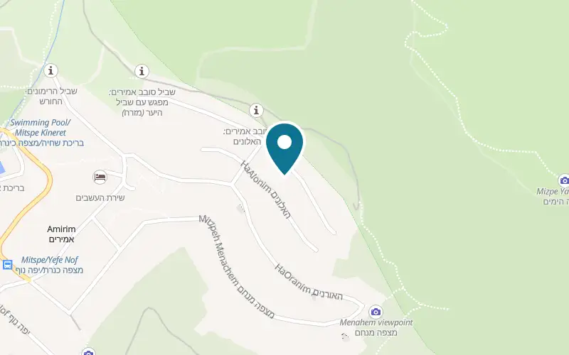 Map showing Gag HaGalil at 183 HaAlonim Street, Amirim