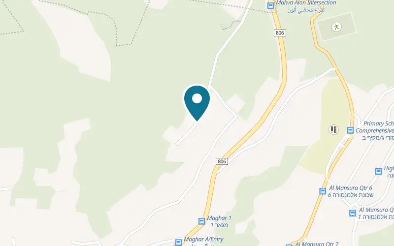 Map showing Galilee Hills Resort & Suites at Mount Hazon, Maghar