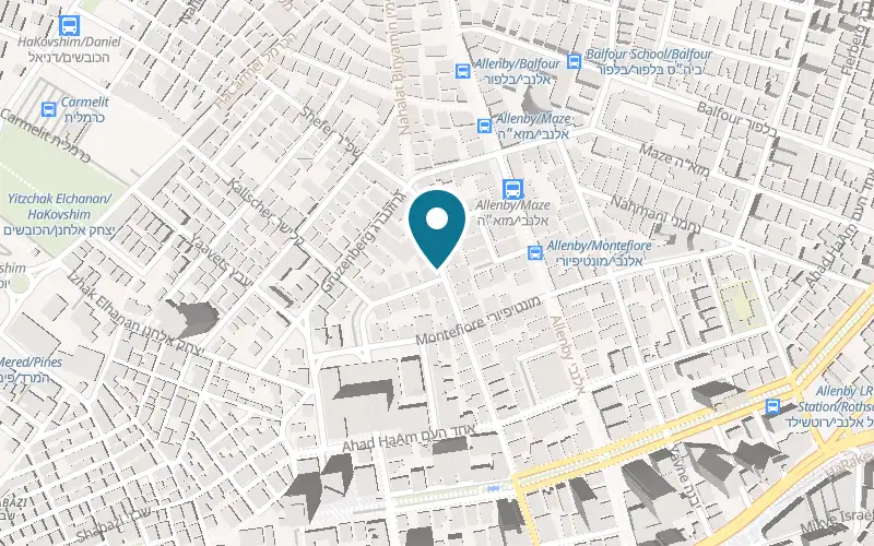 Map showing Goshen at 30 Nahalat Binyamin Street, Tel Aviv-Yafo