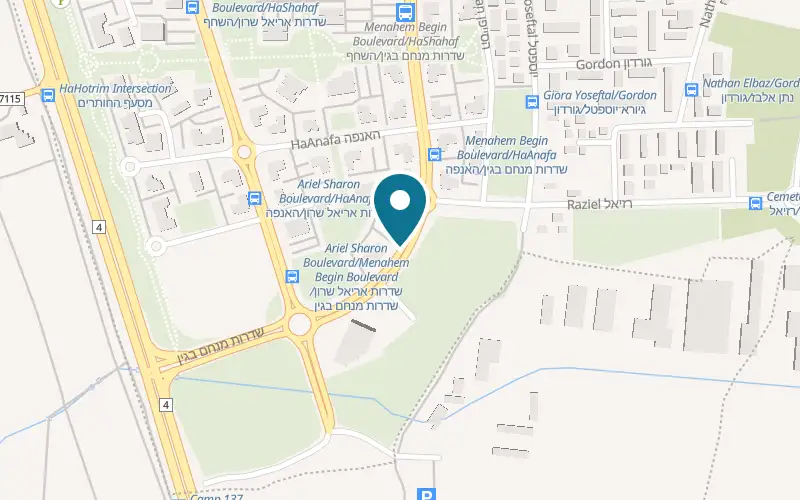 Map showing GreenGo at 35 Menachem Begin Boulevard, Tirat Carmel