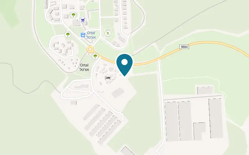 Map showing Grineli at Kibbutz Ortal, Ortal