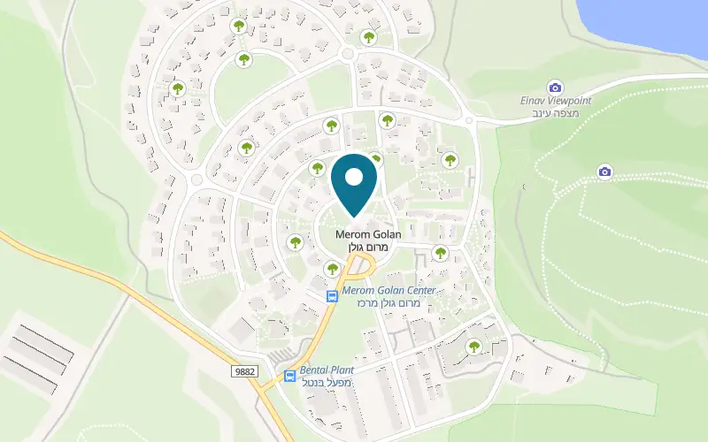 Map showing Habokrim at Kibbutz Merom Golan, Merom Golan