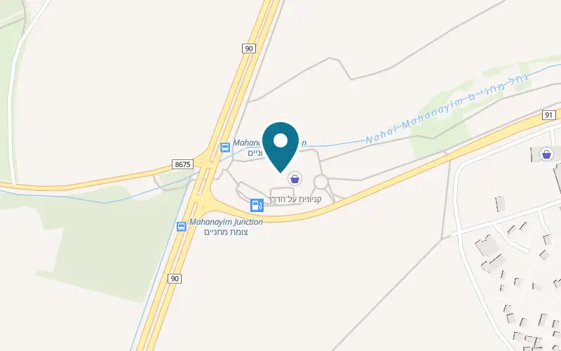 Map showing HaButcheria at Mahanayim junction, Mahanayim