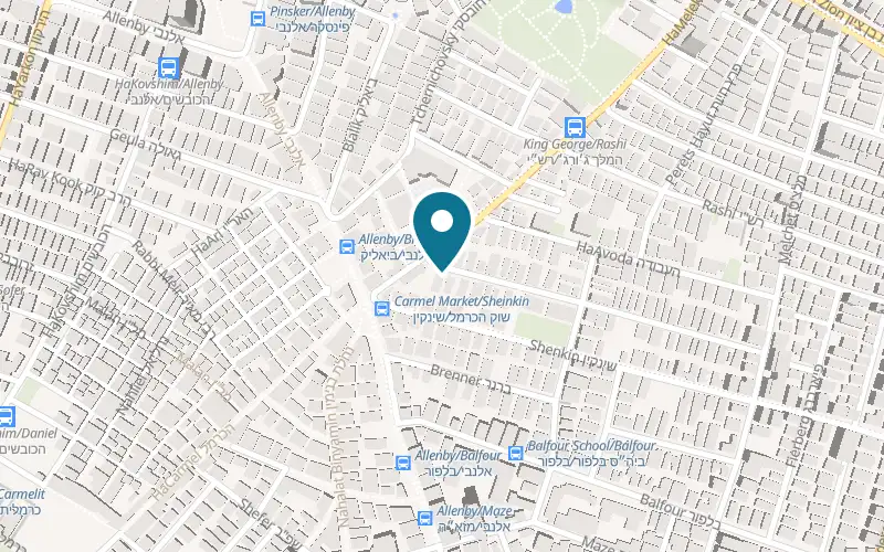 Map showing Hachapurix at 4 Merkaz Baalei Melacha Street, Tel Aviv-Yafo