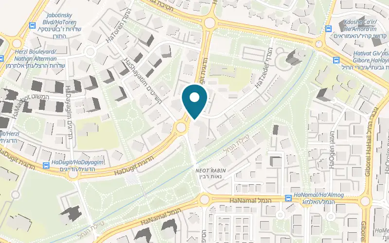 Map showing HaDerech LaLechem at 16 HaDugit Street, Yavne