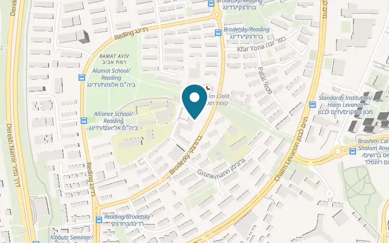 Map showing Hamaniya at 17 Brodetsky Street, Ramat Aviv, Tel Aviv-Yafo