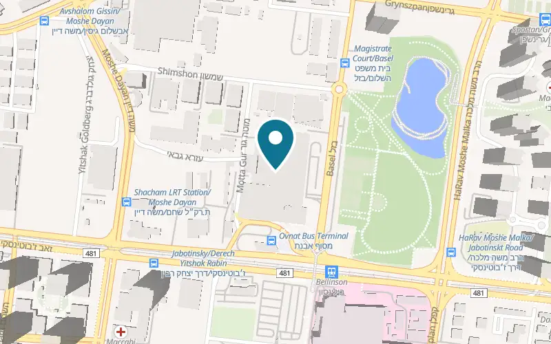 Map showing HaMexicani Petah Tikva at 72 Ze'ev Jabotinsky Street, Ofer Grand Mall (floor 4, food), Petah Tikva