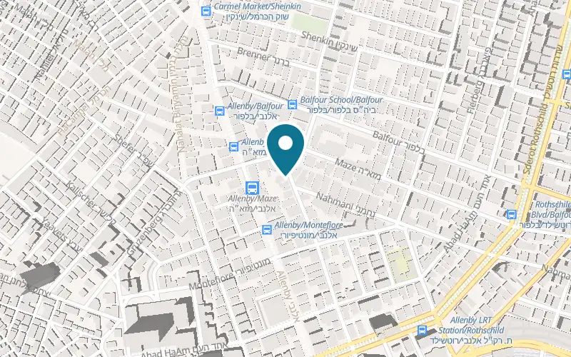 Map showing Hanitzachon Print at 4 Yavne Street, Tel Aviv-Yafo