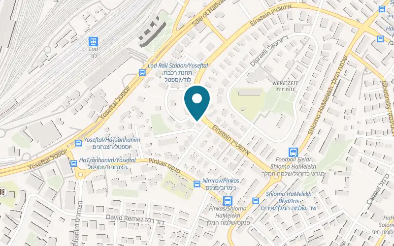 Map showing HaPitzuchiya & Co. at 42 Albert Einstein Street, Lod