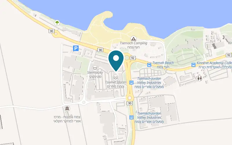Map showing HaSchnitzelia Tzemach at Mul Kinneret shopping centre, Tzemach Junction, Degania Alef