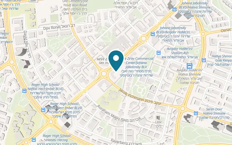 Map showing HaTeimani at 17 Gershon Shofman Street, Beer Sheva