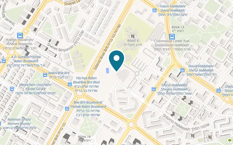 Map showing Holmes Place Family Ashdod at 14 Barak Ben Avinoam Street, Ashdod