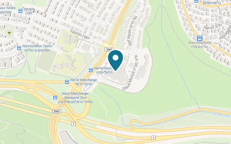 Map showing Holmes Place Mevaseret Zion at Harel mall, 2nd floor, 1 HaHarel Boulevard, Mevaseret Zion