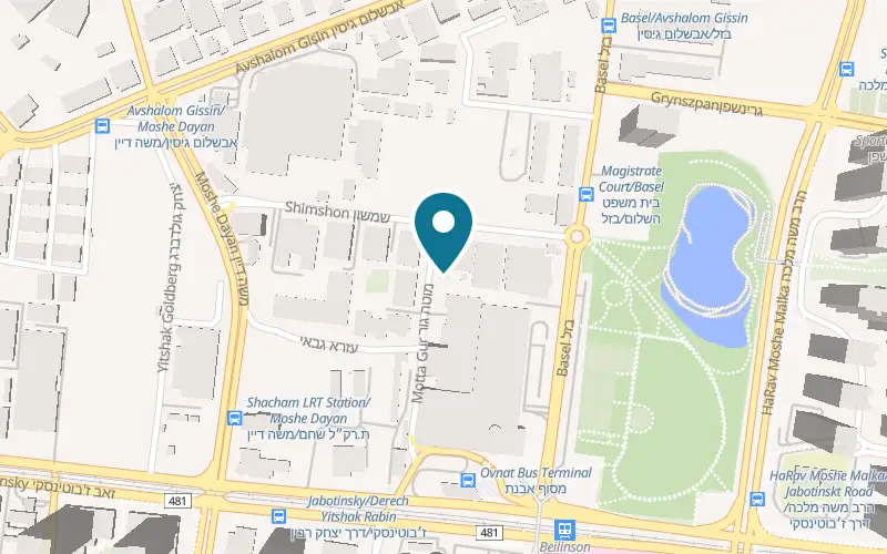 Map showing Holmes Place Petah Tikva at Ofer Tower, 4 Mota Gur Street, floors 7 and 8, beside the mall, Petah Tikva