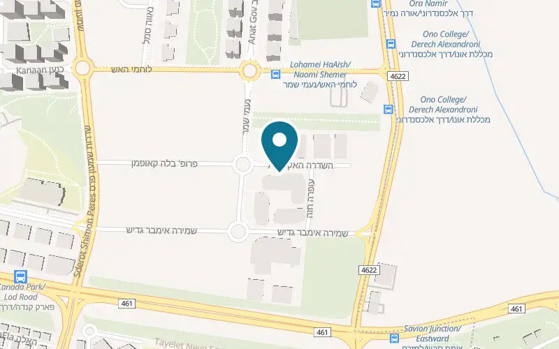 Map showing Hummus Eliyahu Kiryat Ono at 1 HaShdera HaAkademit, Ono Academic College, Kiryat Ono