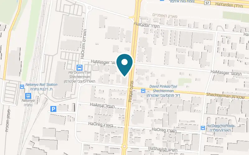 Map showing Hummus Eliyahu Netanya at 9 Shechterman Street, the old industrial zone, Netanya