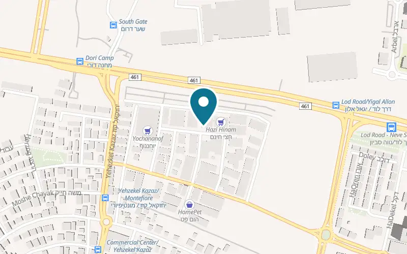 Map showing Hummus Eliyahu at 13 HaMif'al Street, Or Yehuda