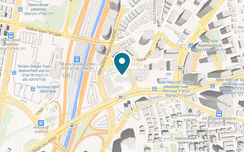Map showing Hummus Eliyahu Ramat Gan Bursa at 3 Shalom Zisman Street, the Bursa compound, Ramat Gan