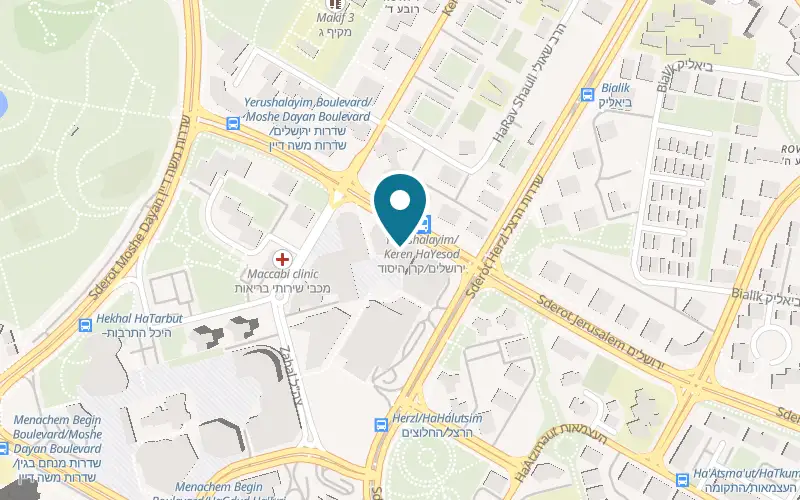 Map showing Icon Fitness Ashdod at 18 Yerushalayim Boulevard, Ashdod