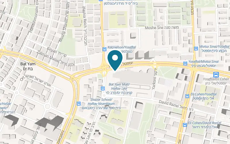 Map showing Icon Fitness Bat Yam at 92 Yoseftal Street, Bat Yam Mall, Bat Yam
