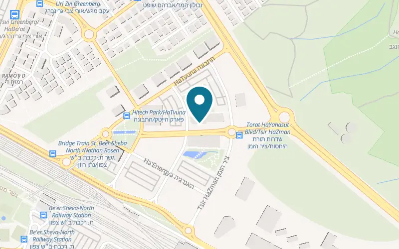 Map showing Icon Fitness Beer Sheva Gav-Yam at 11 Torat HaYahasut Street, Beer Sheva