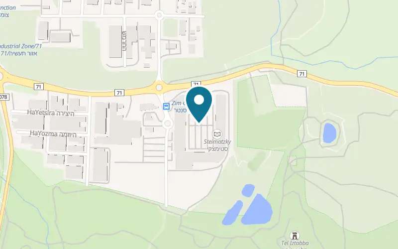 Map showing Icon Fitness Beit She'an at 7 HaAmal Street, Zim Urban centre, Beit She'an