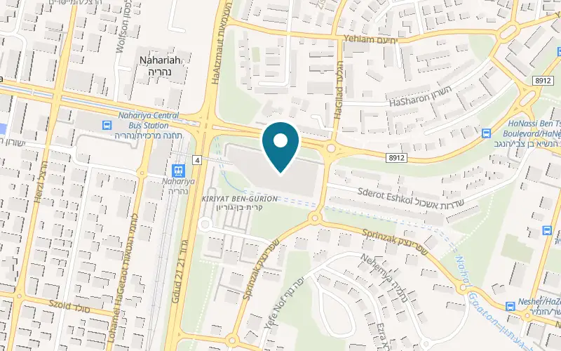 Map showing Icon Fitness Nahariya at Arena mall, 1 Ben Tzvi Boulevard, Nahariya