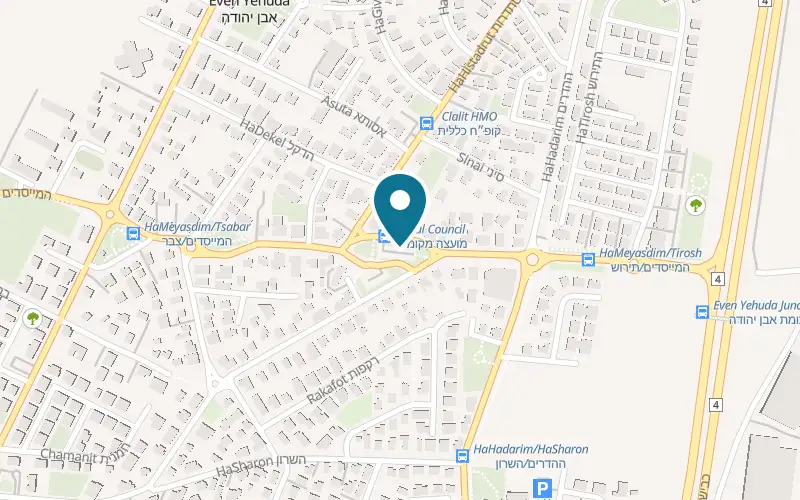 Map showing Ima Alufa at 62 HaMeyasdim Street, Even Yehuda