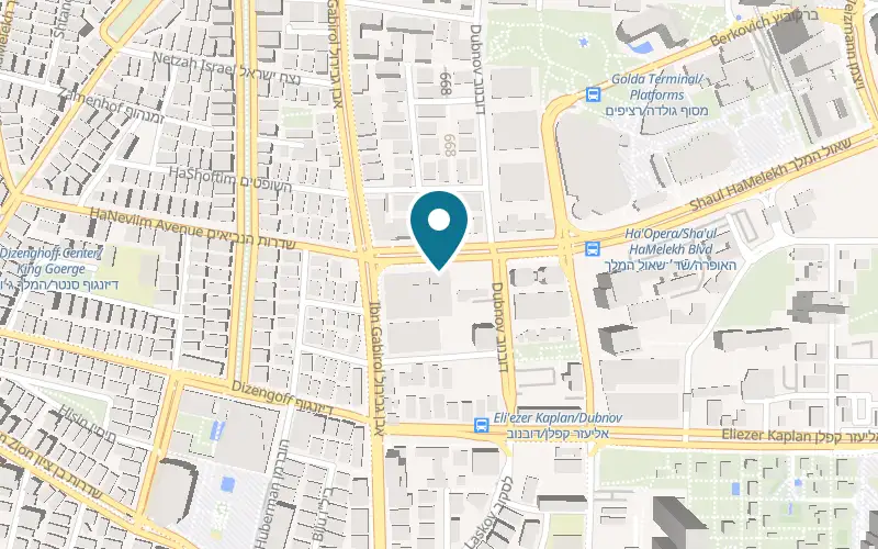 Map showing Indira at 4 Sha'ul HaMelech Boulevard, Tel Aviv-Yafo