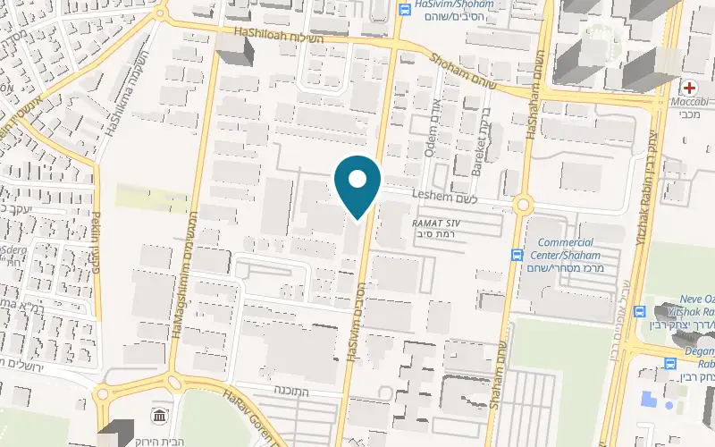 Map showing INES at 18 HaSivim Street, Petah Tikva
