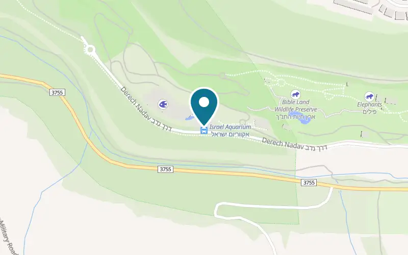 Map showing Israel Aquarium at Aharon Shulov Road, Malha, Jerusalem