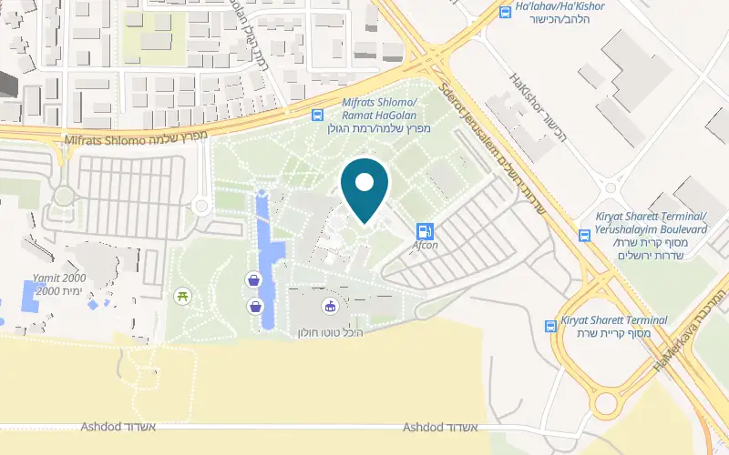 Map showing Israeli Children's Museum at 210 Sderot Yerushalayim, Holon