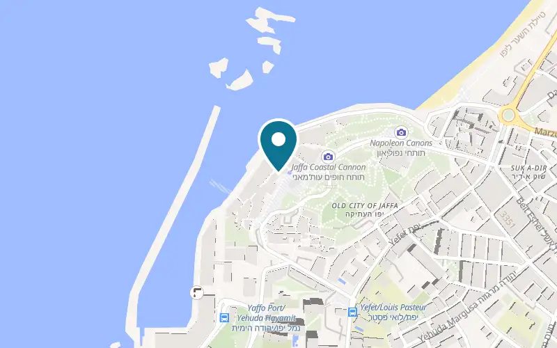 Map showing Kalamata at 10 Kedumim Square, Old Jaffa, Tel Aviv-Yafo
