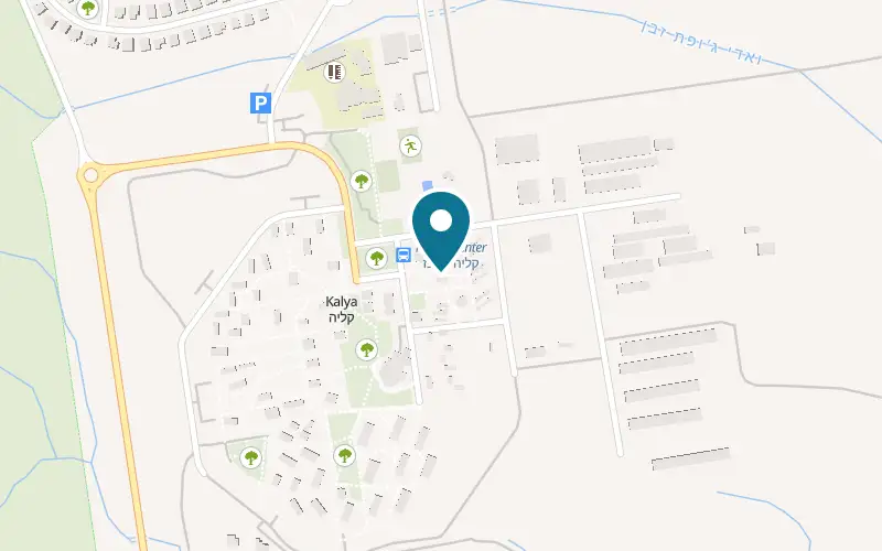 Map showing Kalia Holiday Village at Kibbutz Kalya, Kalya