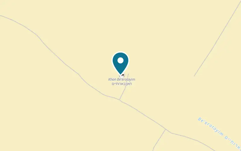 Map showing Khan Be'erotayim at Ezuz, near the Be'erotayim grove, Ezuz