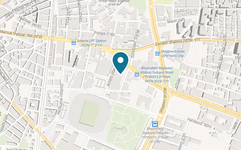 Map showing Kia Jaffa Rechtman Service Center at 22 Schnitzler Street, Tel Aviv-Yafo
