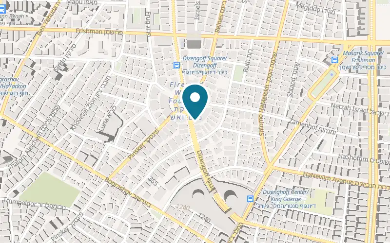 Map showing La Shuk at 92 Dizengoff Street, Tel Aviv-Yafo