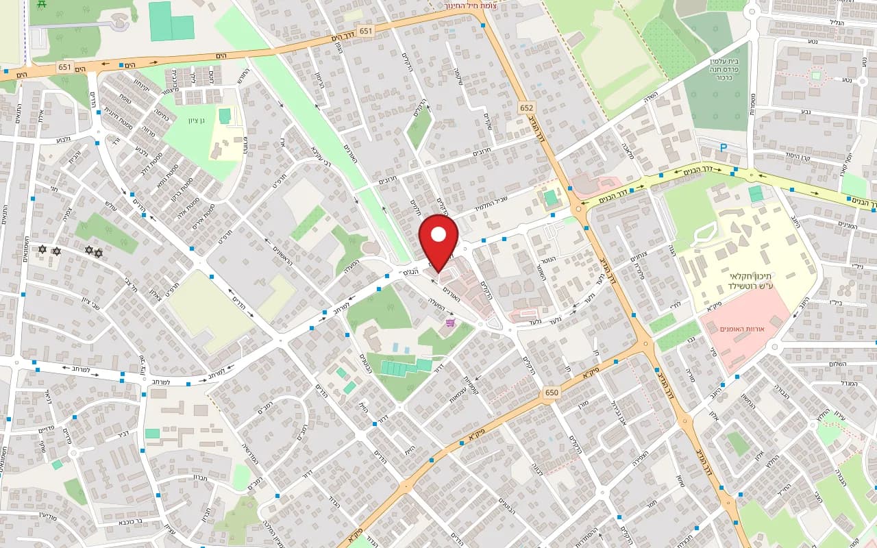 Map showing LaPe at 14 HaOranim Street, Pardes Hanna-Karkur