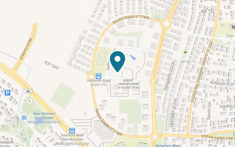 Map showing Lechem Yain at 4 Derech HaHoresh, Kiryat HaSavyonim, Yehud
