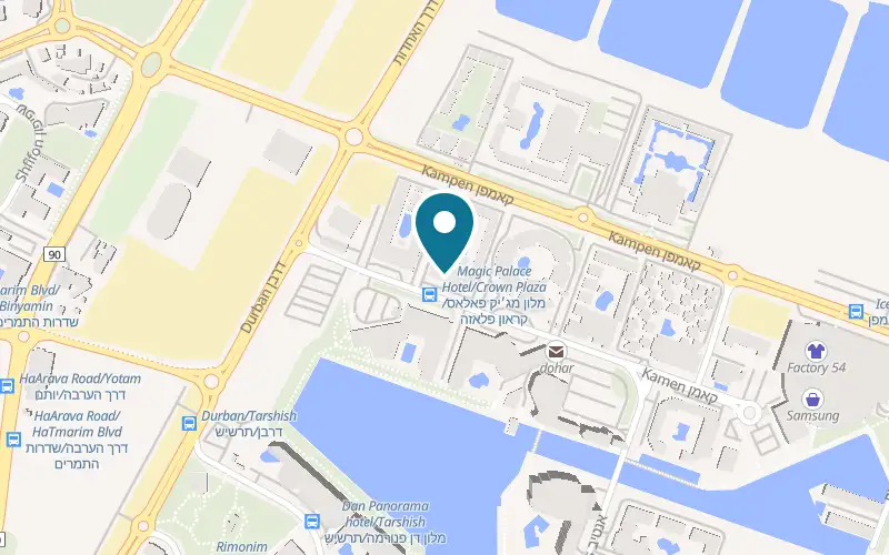 Map showing Leonardo Royal Resort Eilat at North Beach, Eilat